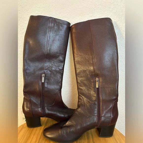Aquatalia Emiliana Boots Size 9.5 Dark Chocolate Brown - Picture 6 of 13
